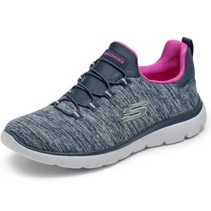 Skechers - Navy/Hot Pink - Summit Quick Get Away 8.5 Wide Sneakers